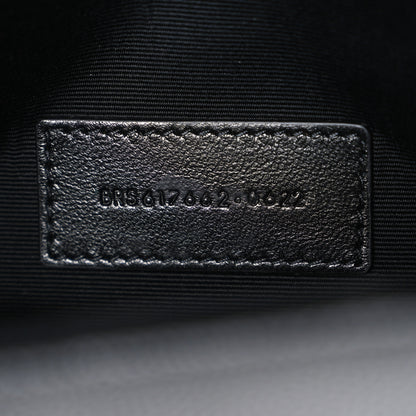 Saint Laurent Grain De Poudre Matelasse Chevron Monogram Monochrome Envelope Clutch Black 7 of 7