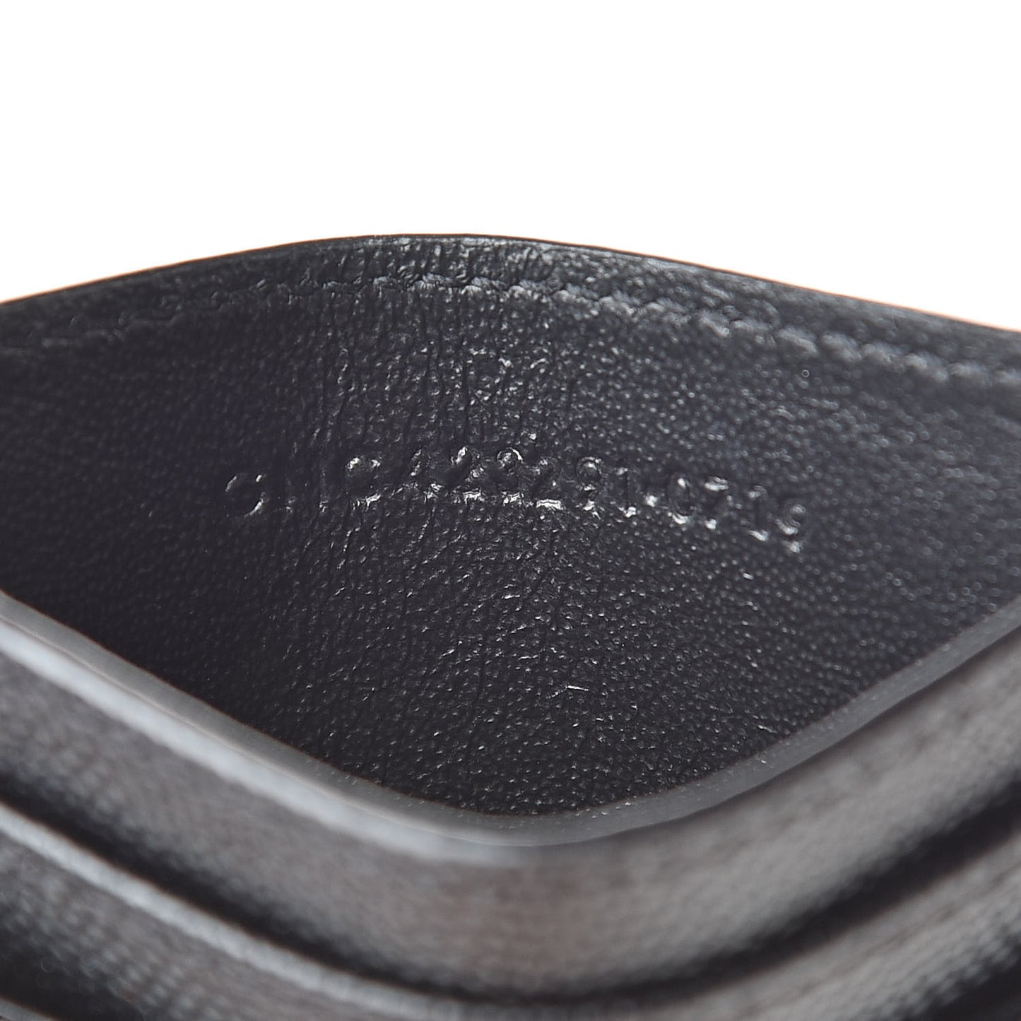 Grain De Poudre Matelasse Chevron Monogram Credit Card Case Black