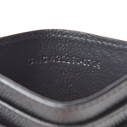 Saint Laurent Grain De Poudre Matelasse Chevron Monogram Credit Card Case Black 7 of 8