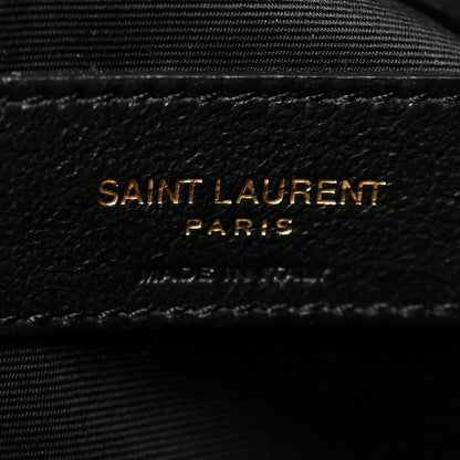 Saint Laurent Calfskin Linen Two Tone Cabas Tote Beige 6 of 12
