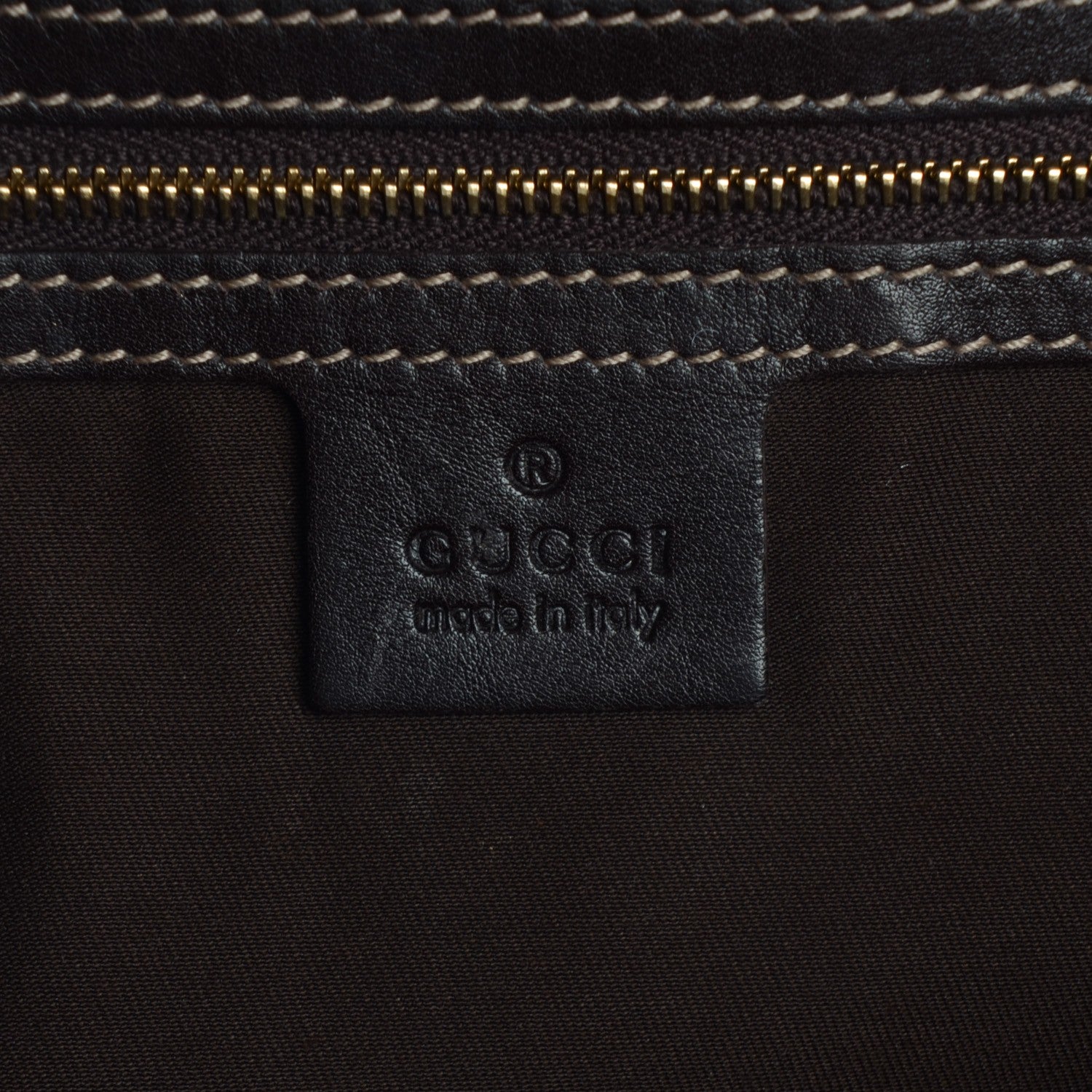 Gucci Calfskin Medium Britt Tote Dark Brown 6 of 7