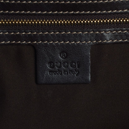 Gucci Calfskin Medium Britt Tote Dark Brown 6 of 7