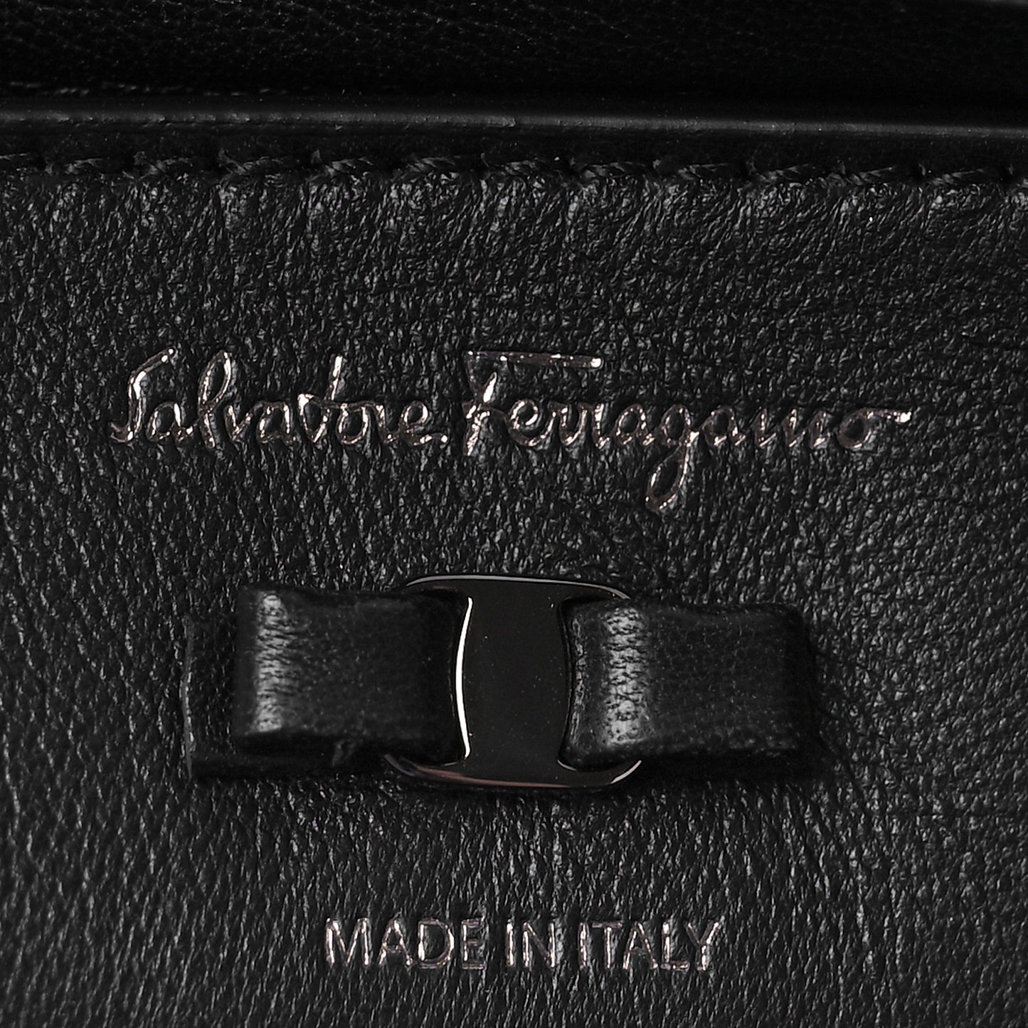 Calfskin Medium Viva Bow Shoulder Bag Black