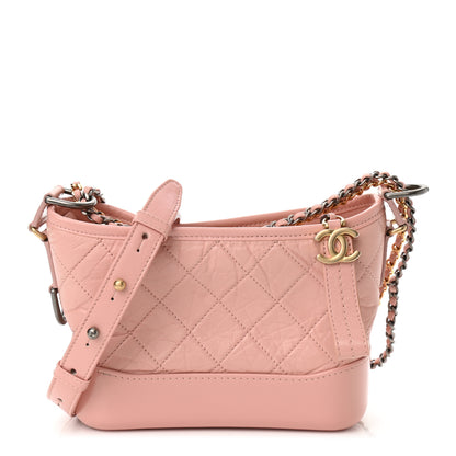 Chanel Aged Calfskin Quilted Small Gabrielle Hobo Light Pink 1 of 11