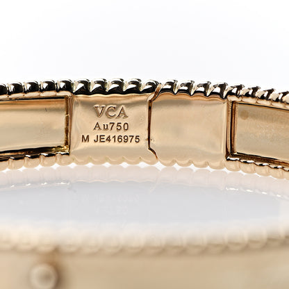 Van Cleef & Arpels 18K Yellow Gold Perlee Signature Bangle Bracelet M 3 of 8