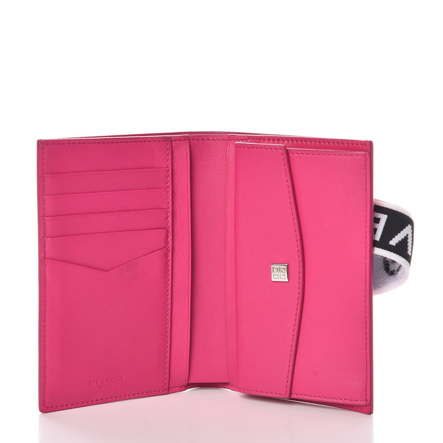 Calfskin Urban Medium Logo Flap Wallet Cyclamen