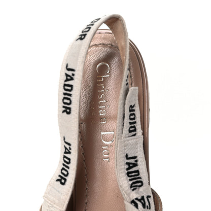 Christian Dior Patent Ribbon J'Adior Slingback Ballet Flats 40 Nude 7 of 9