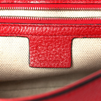 Gucci Pebbled Calfskin Medium Soho Flap Crossbody Vibrant Red 6 of 11