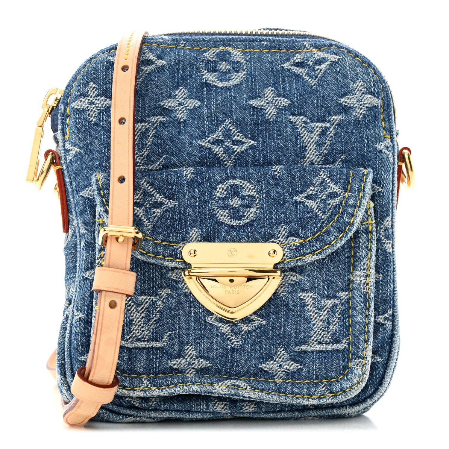 Louis Vuitton Denim Fairfax Pochette Blue 1 of 9