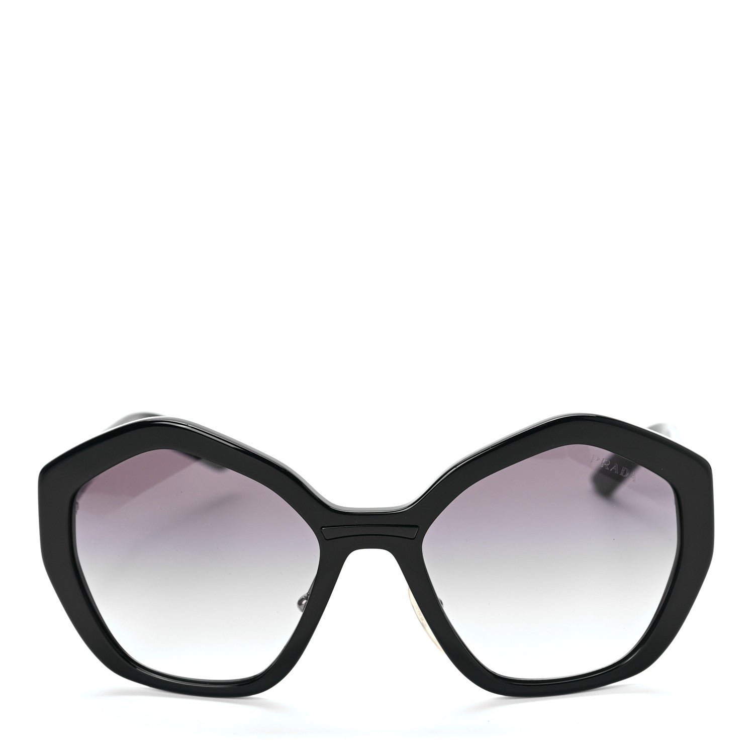 Prada Acetate Geometric Sunglasses SPR 08X Black 2 of 6