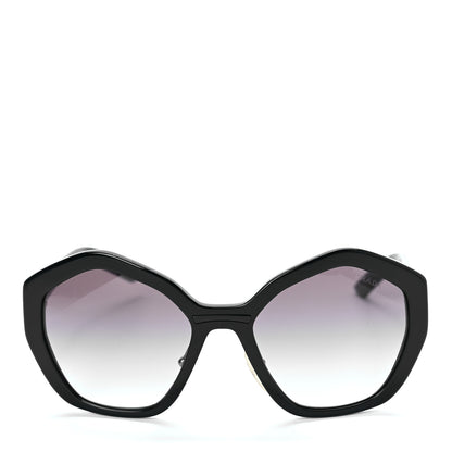 Prada Acetate Geometric Sunglasses SPR 08X Black 2 of 6