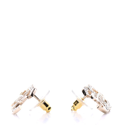 Chanel Crystal CC Forever Earrings Gold 3 of 4