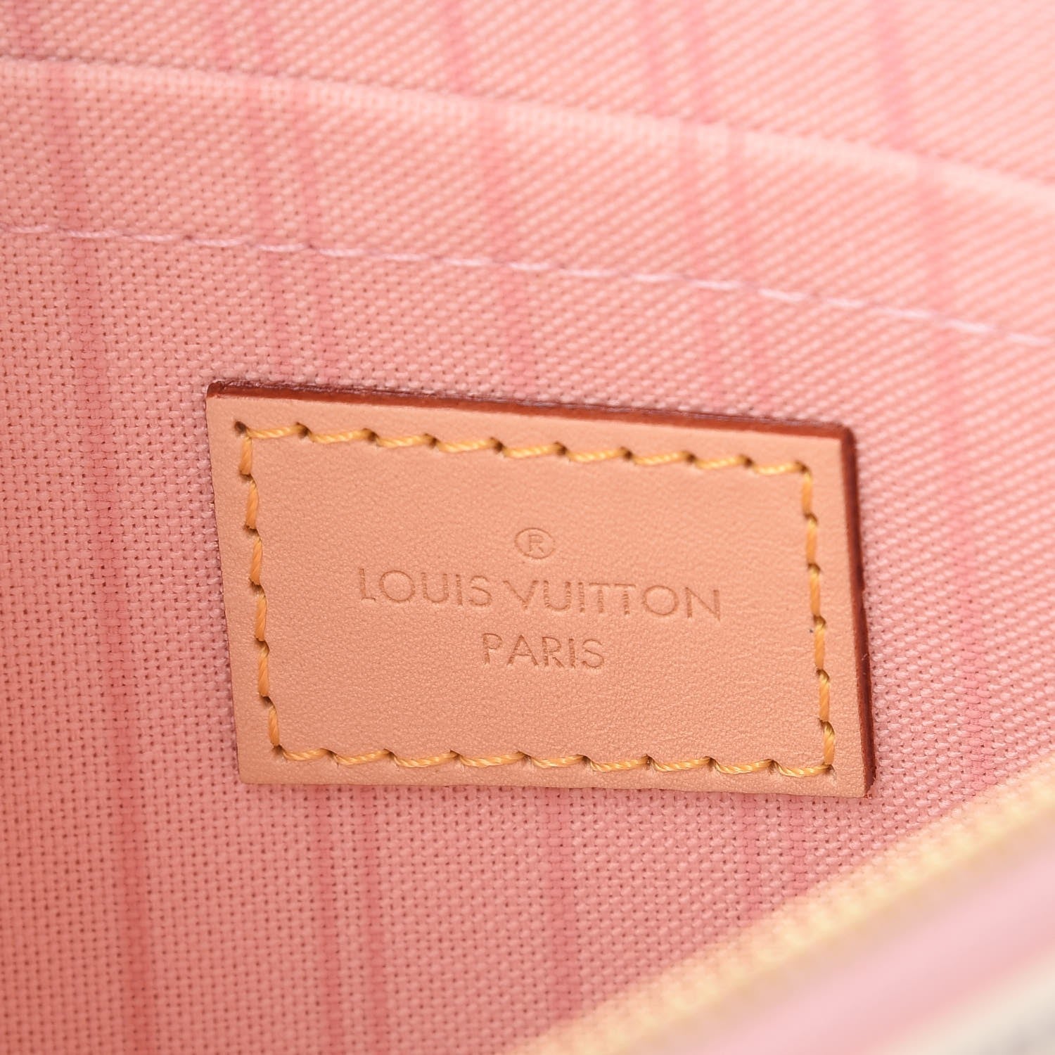 Louis Vuitton Damier Azur Neverfull MM GM Pochette Rose Ballerine 6 of 9