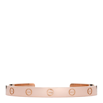 Cartier 18K Pink Gold LOVE Cuff Bracelet 17 1 of 4