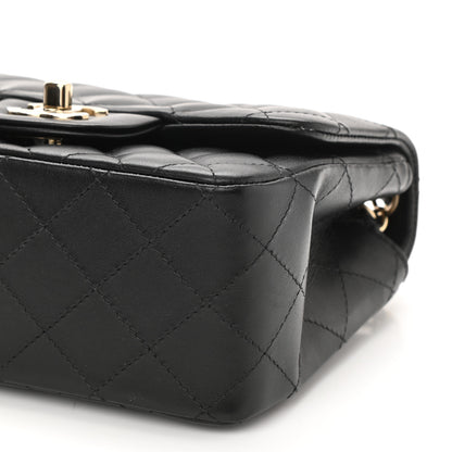 Chanel Lambskin Quilted Mini Square Flap Black 10 of 11