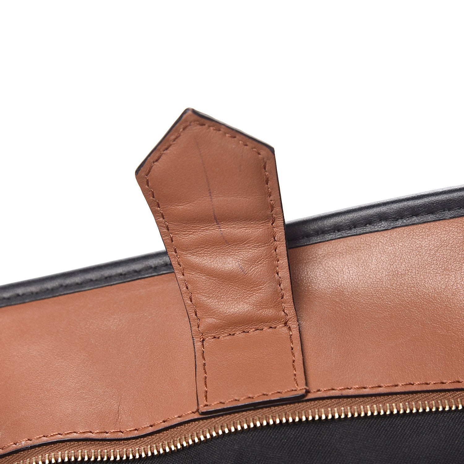 Fendi Vitello Century Opaco F is Fendi Bi-Color Regular Runaway Satchel Corteccia Black 9 of 22