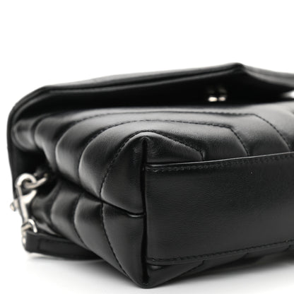 Saint Laurent Calfskin Y Quilted Monogram Toy Loulou Crossbody Bag Black 8 of 10