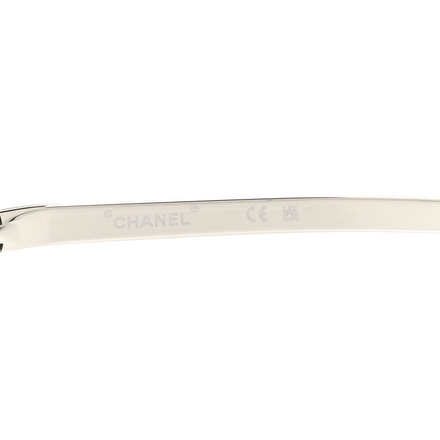 Metal Crystal CC Oval Sunglasses 71560 Silver