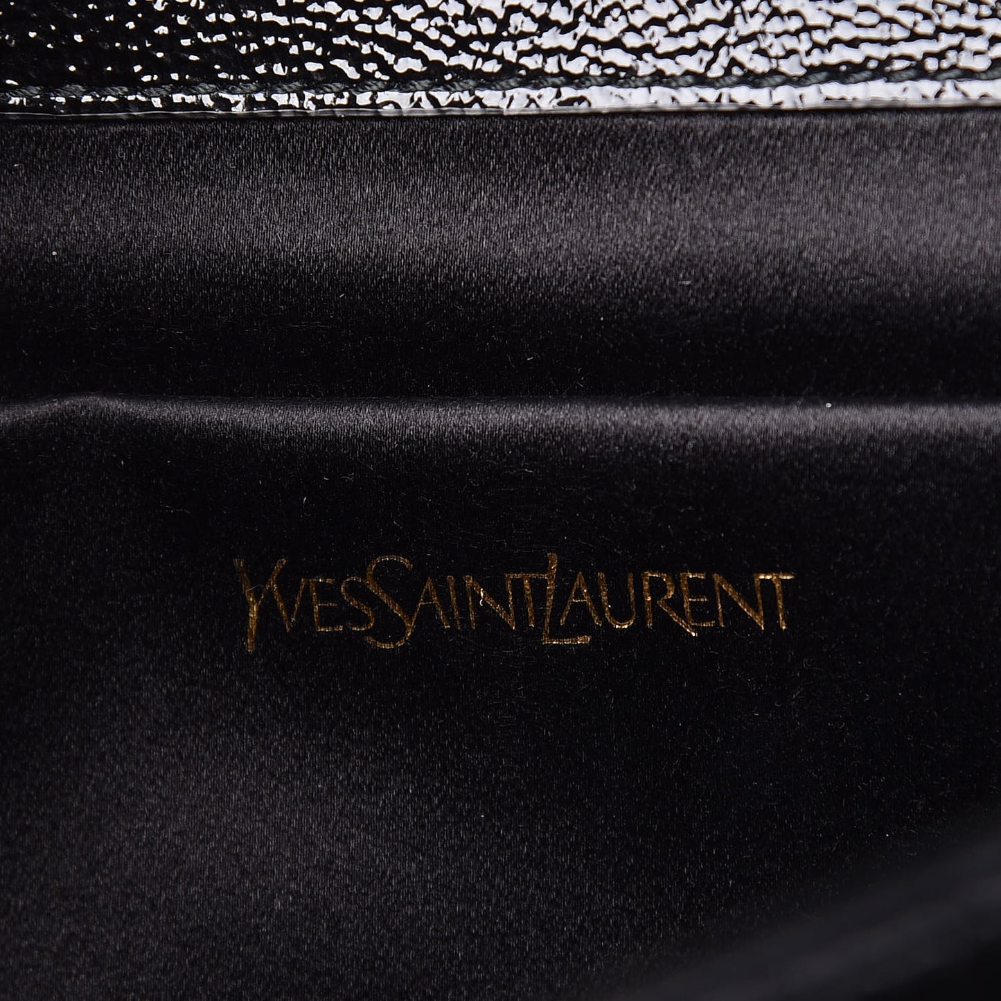Textured Patent Monogram Large Belle De Jour Clutch Black