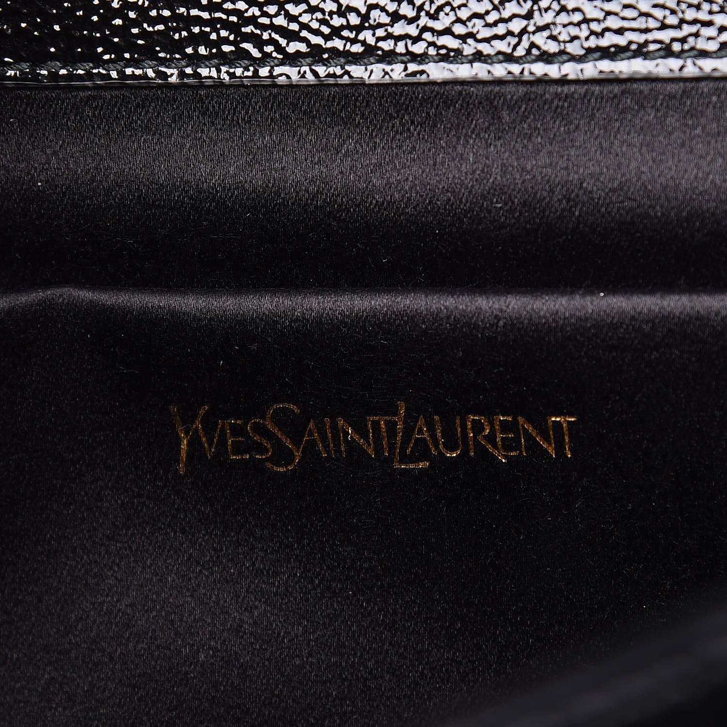 Saint Laurent Textured Patent Monogram Large Belle De Jour Clutch Black 6 of 9