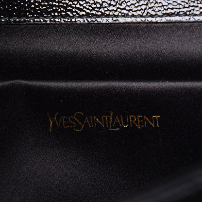 Saint Laurent Textured Patent Monogram Large Belle De Jour Clutch Black 6 of 9