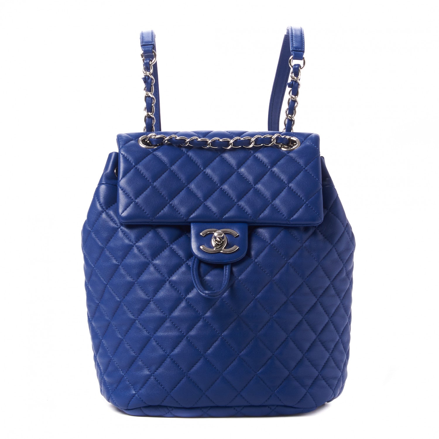 Chanel Lambskin Quilted Small Urban Spirit Backpack Blue 1 of 10