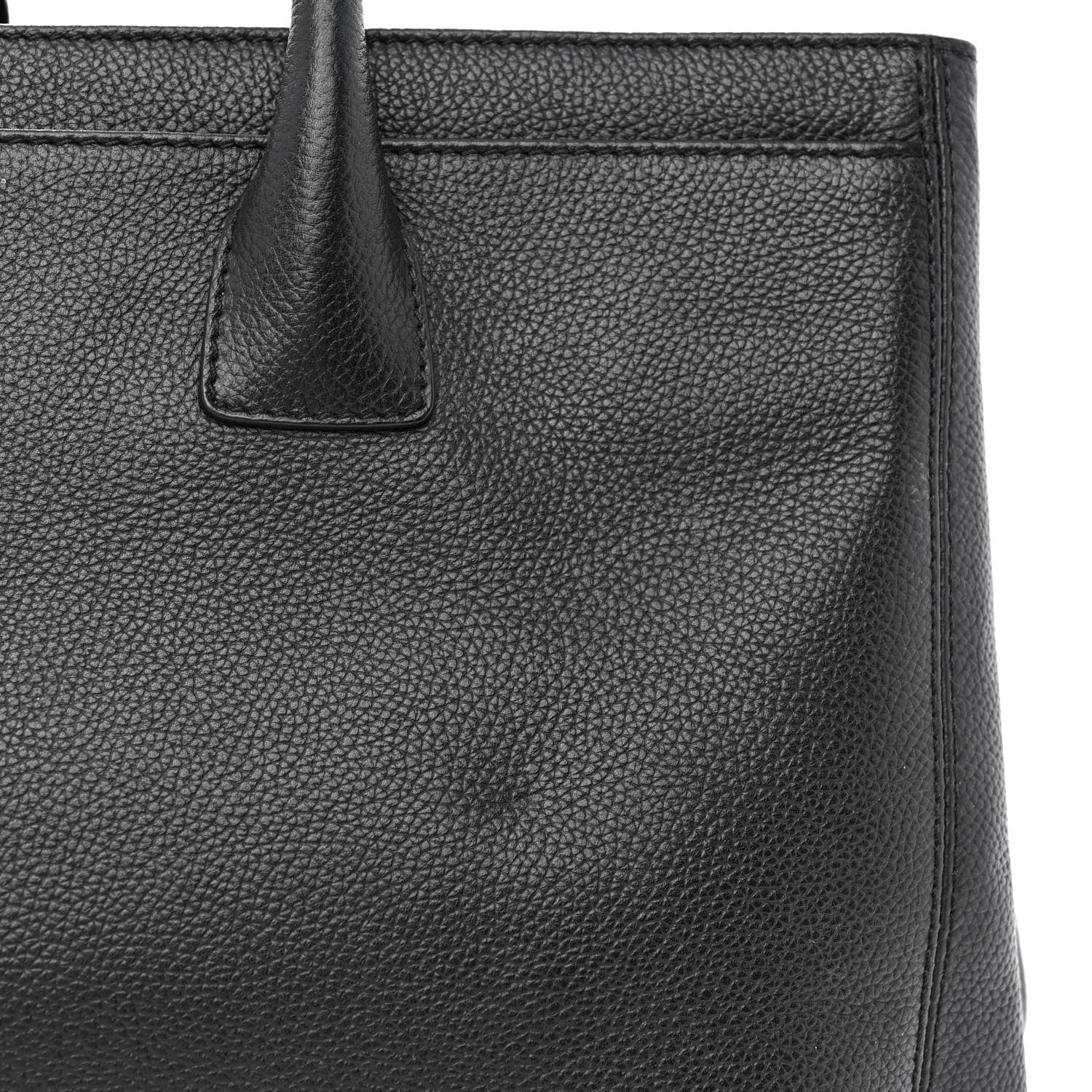 Chanel Calfskin Cerf Executive Shopper Tote Black 10 of 10