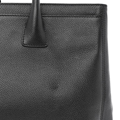 Chanel Calfskin Cerf Executive Shopper Tote Black 10 of 10