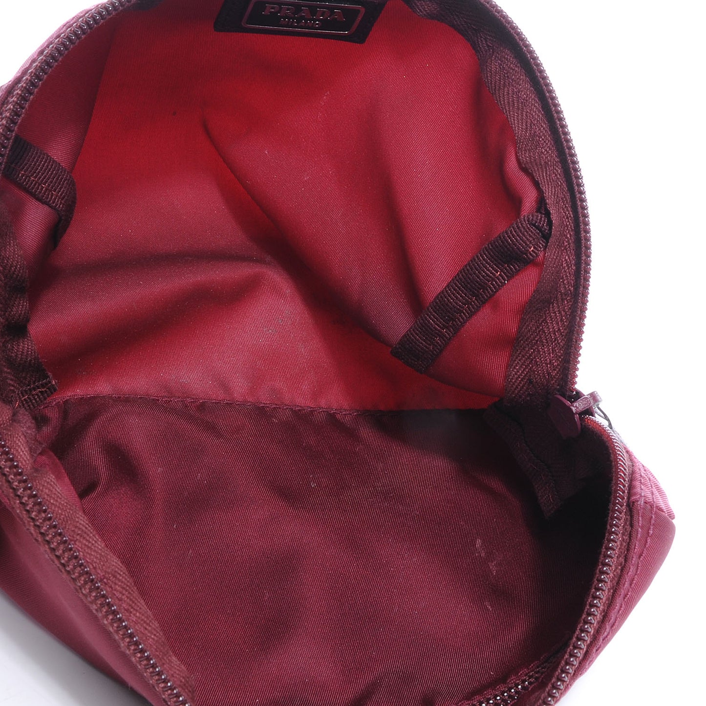 Tessuto Nylon Cosmetic Bag Burgundy