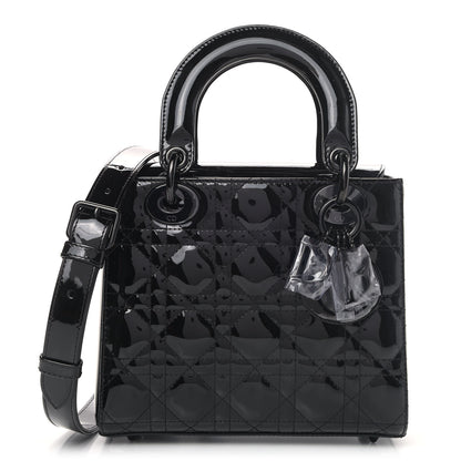 Christian Dior Patent Cannage Small Lady Dior Black 1 of 4