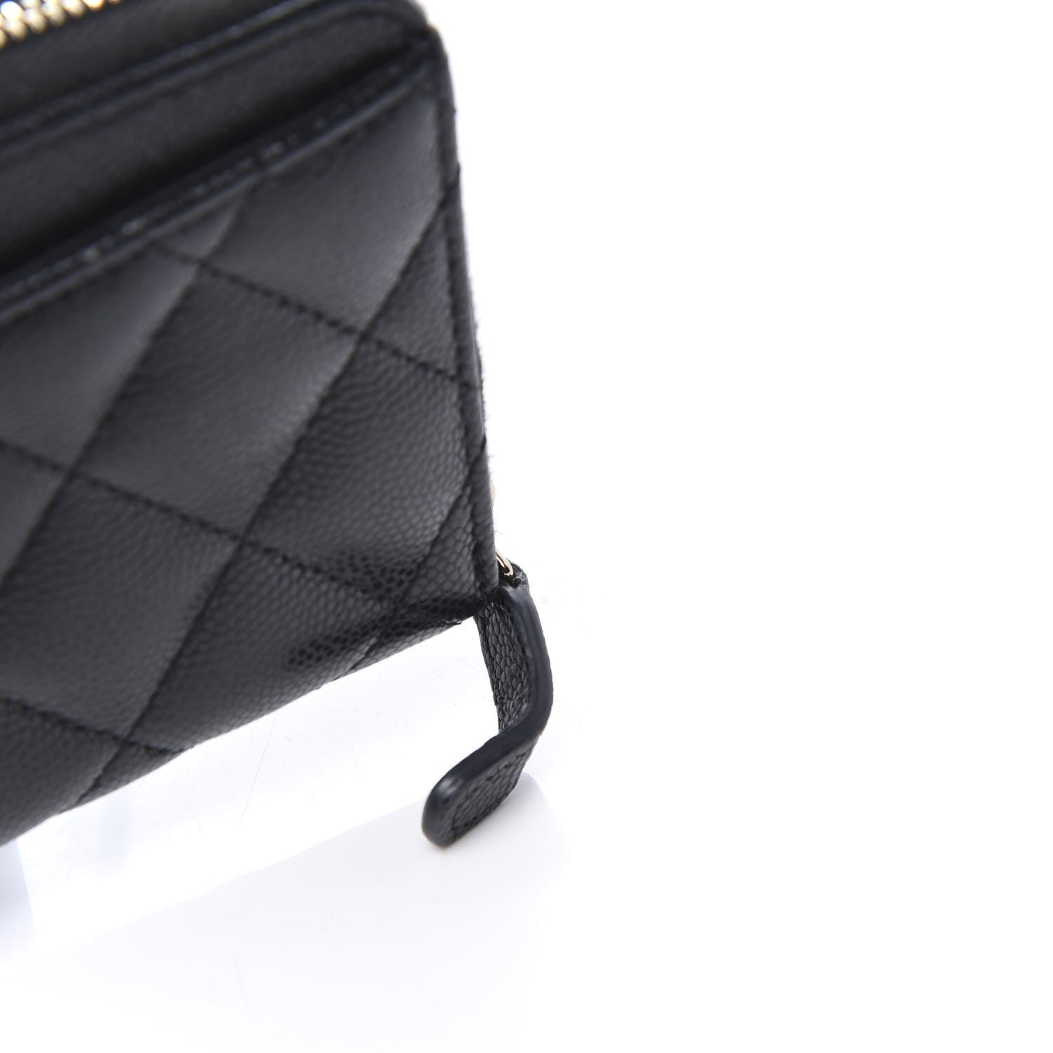Chanel Caviar Quilted Medium Zip Around Wallet Black 8 of 9