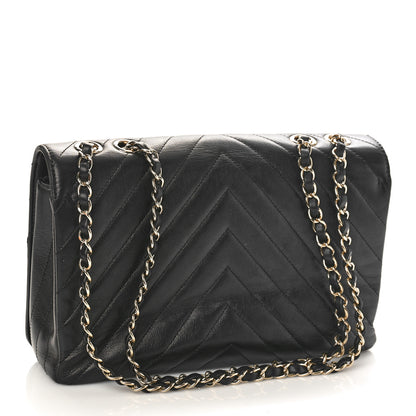 Chanel Calfskin Chevron Quilted Large Statement Flap Black 2 of 11