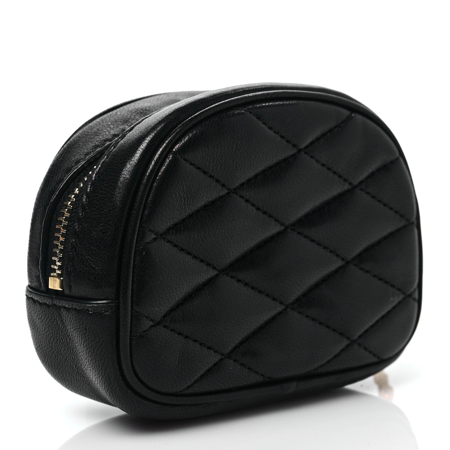Saint Laurent Lambskin Quilted Lolita Cosmetic Pouch Black 3 of 7