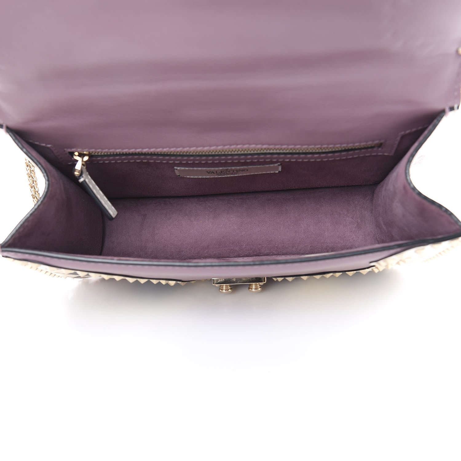 Valentino Garavani Vitello Monogram Kimono 1997 Print Medium Glam Lock Rockstud Flap Dark Mauve 5 of 16