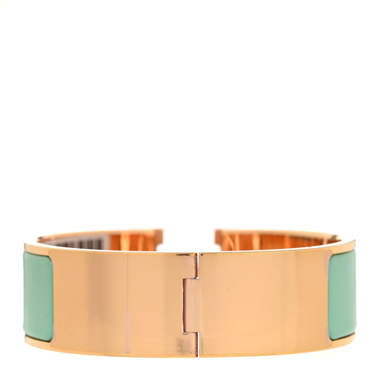 Hermes Enamel Wide Clic Clac H Bracelet PM Vert Aqua 3 of 5