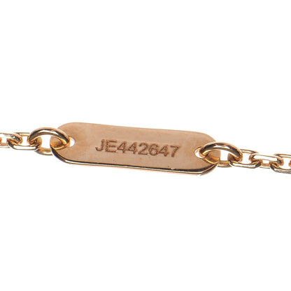 Van Cleef & Arpels 18K Rose Gold Diamond Pink Porcelain Vintage Alhambra Pendant Necklace 6 of 8