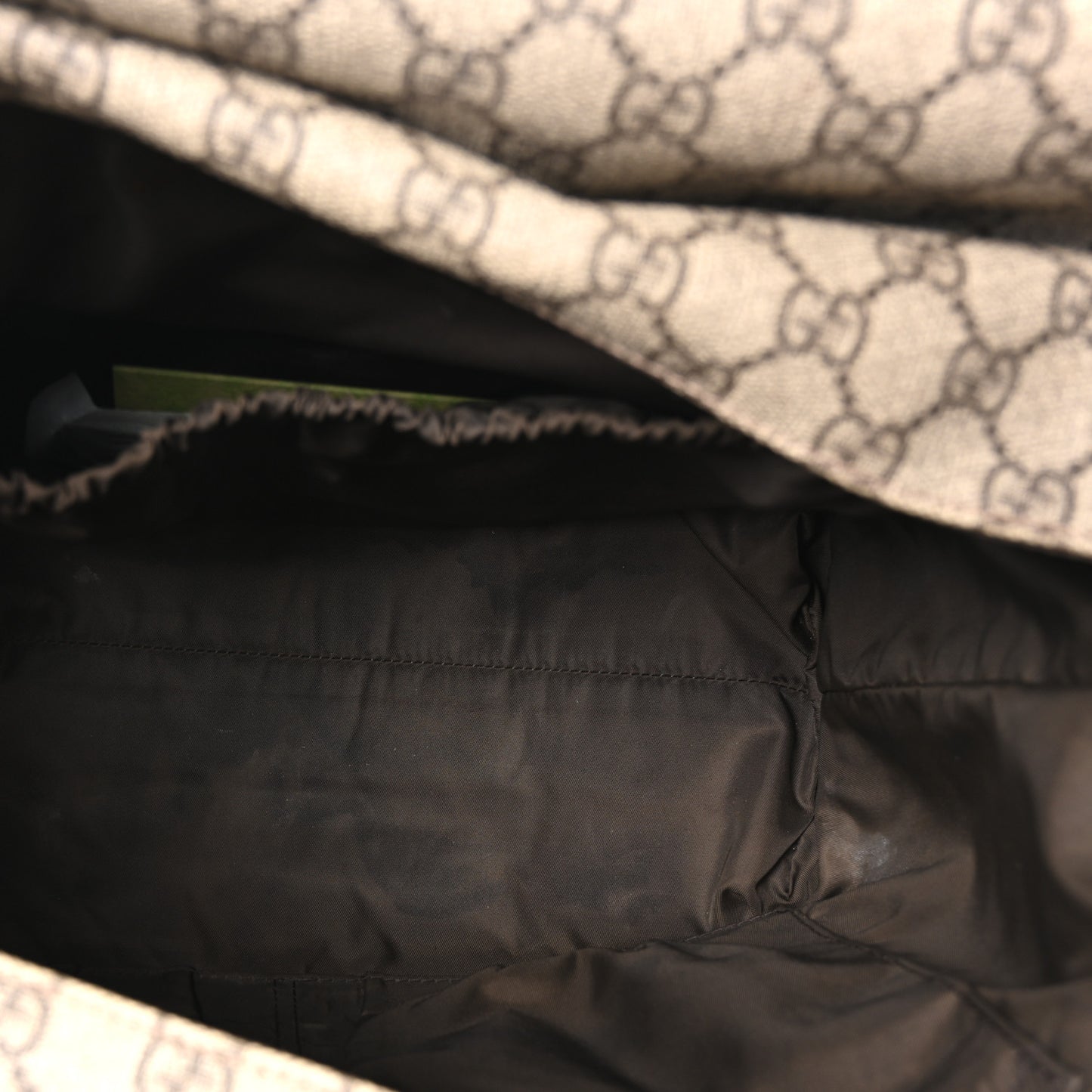 GG Plus Monogram Messenger Diaper Bag Dark Brown