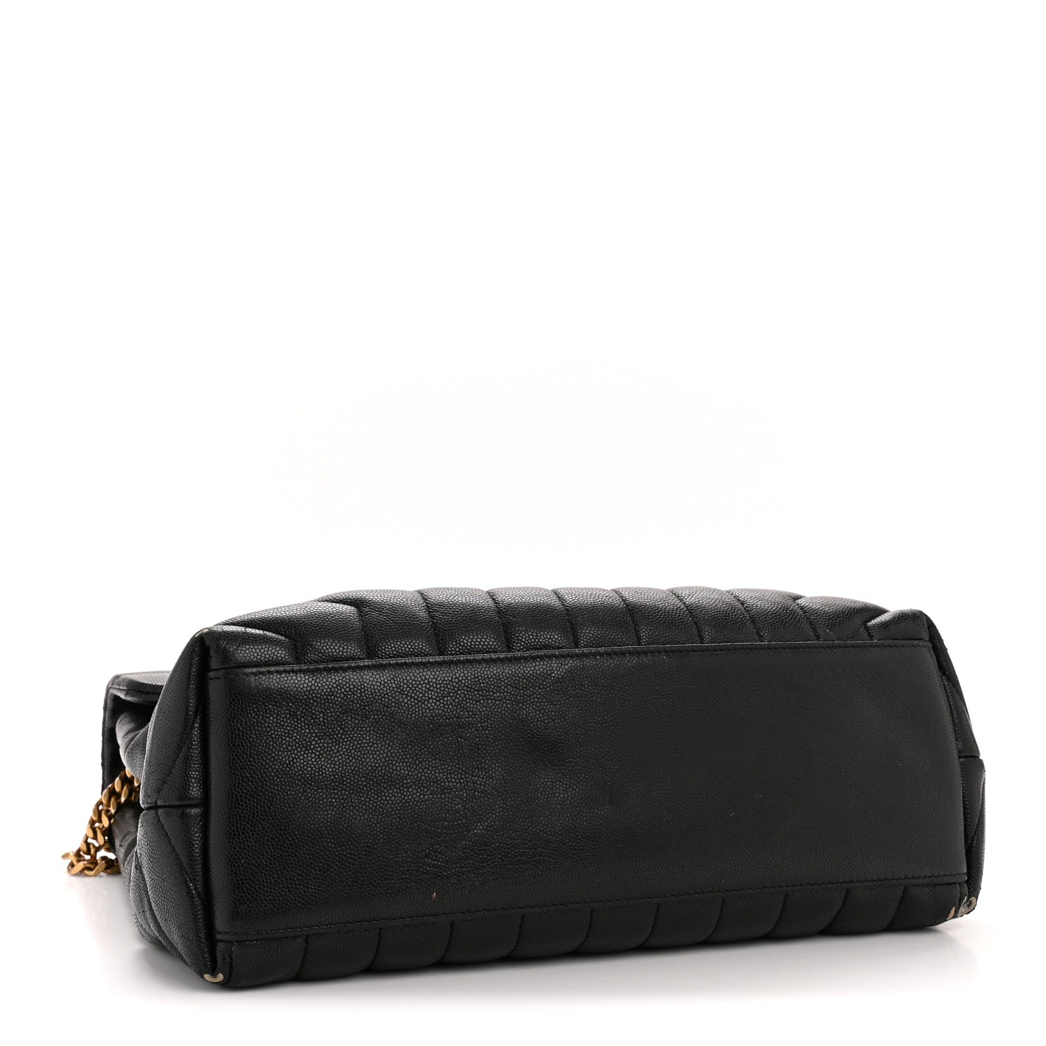 Saint Laurent Grain de Poudre Calfskin Y Quilted Monogram Medium Loulou Chain Satchel Black 4 of 14