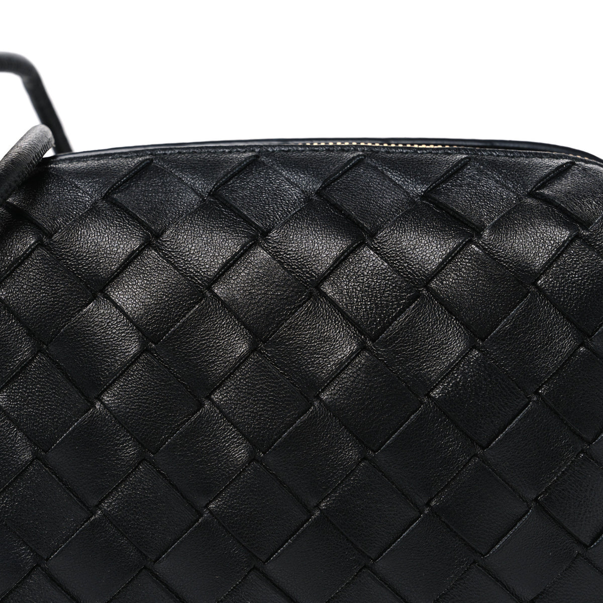 Nappa Intrecciato Mini Loop Camera Bag Black