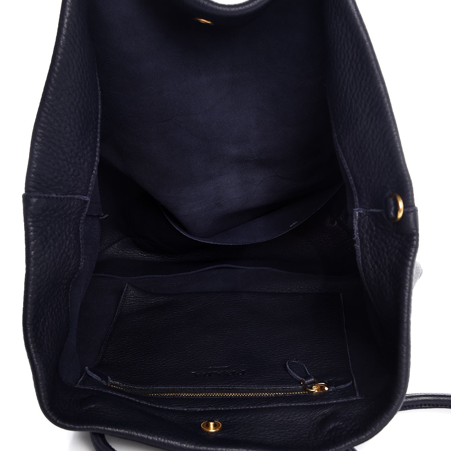 Prada Cervo Deerskin Shopper Tote Navy 4 of 6
