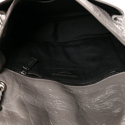 Saint Laurent Crinkled Calfskin Matelasse Monogram Medium Niki Chain Satchel Fog 5 of 10
