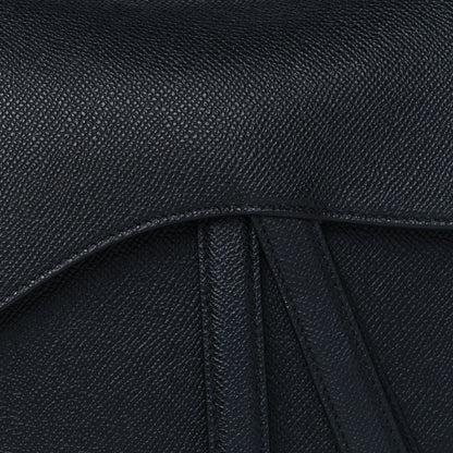 Christian Dior Grained Calfskin Saddle Bag Black 8 of 11