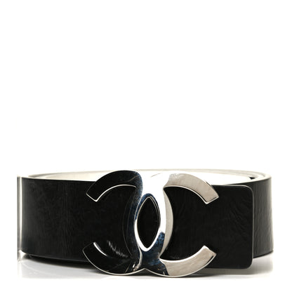 Chanel Calfskin CC Reversible Belt 85 Black White 1 of 6