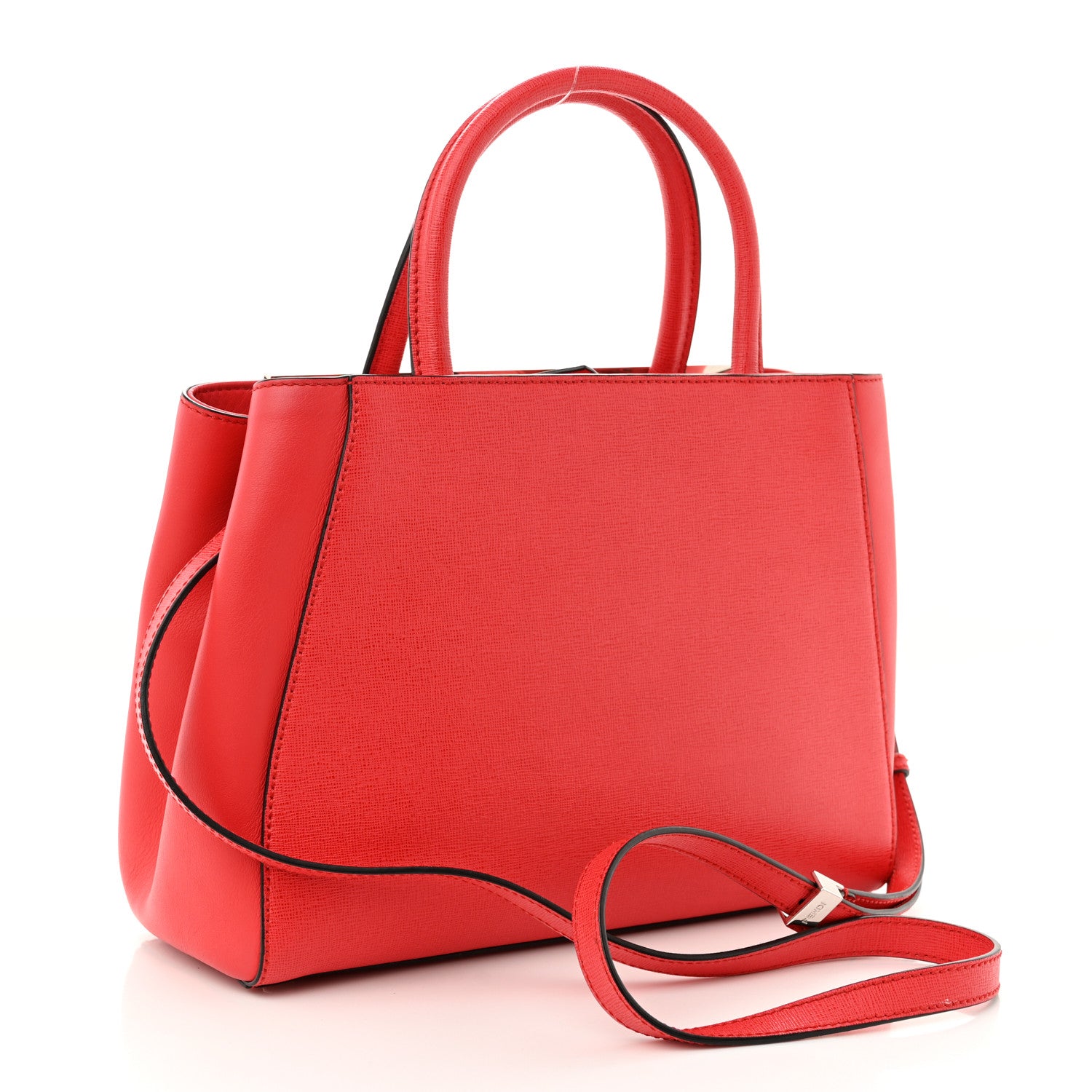Fendi Vitello Elite Petite 2Jours Tote Papavero 2 of 10