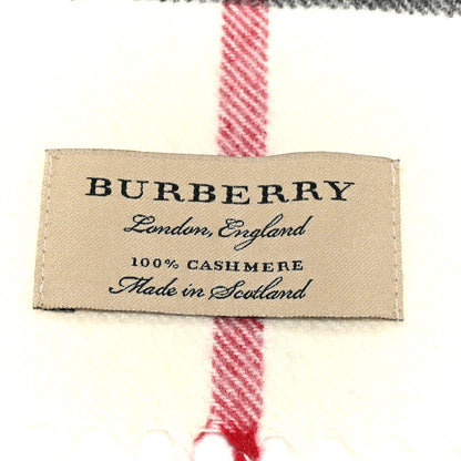 Burberry Cashmere Check Fringe Scarf Stone 3 of 4