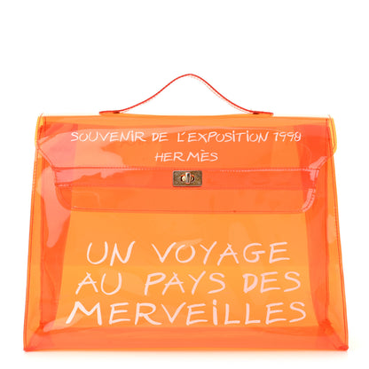 Hermes Vinyl Souvenir De L'Exposition Kelly Orange 1 of 11