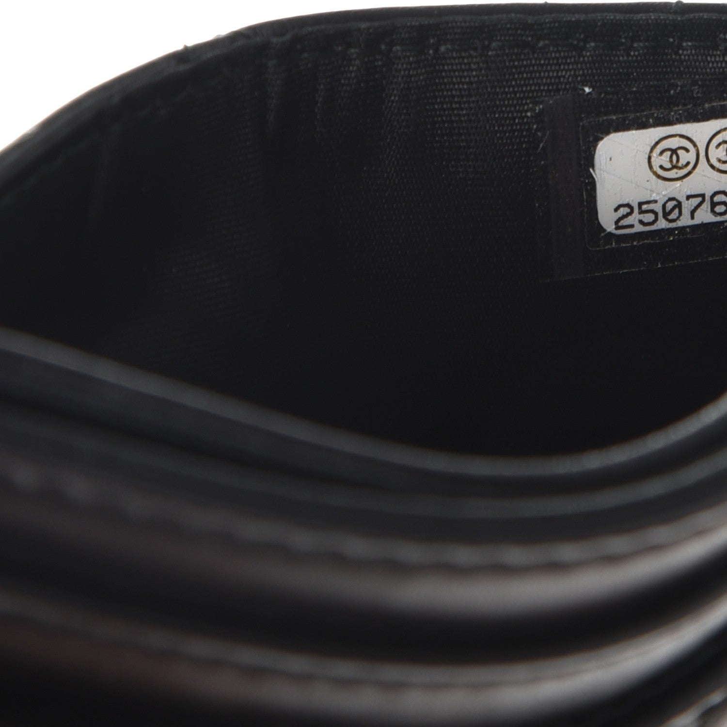 Chanel Aged Calfskin Quilted Gabrielle Card Holder Black 8 of 9