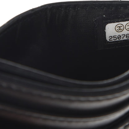 Chanel Aged Calfskin Quilted Gabrielle Card Holder Black 8 of 9