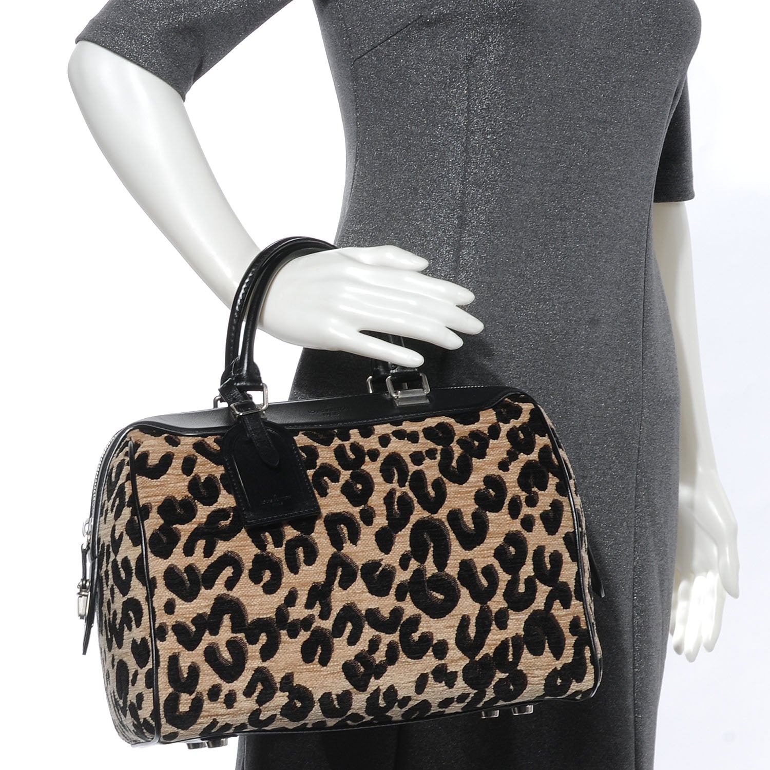 Louis Vuitton Jacquard Velvet Leopard Print Stephen Sprouse Speedy 2 of 7