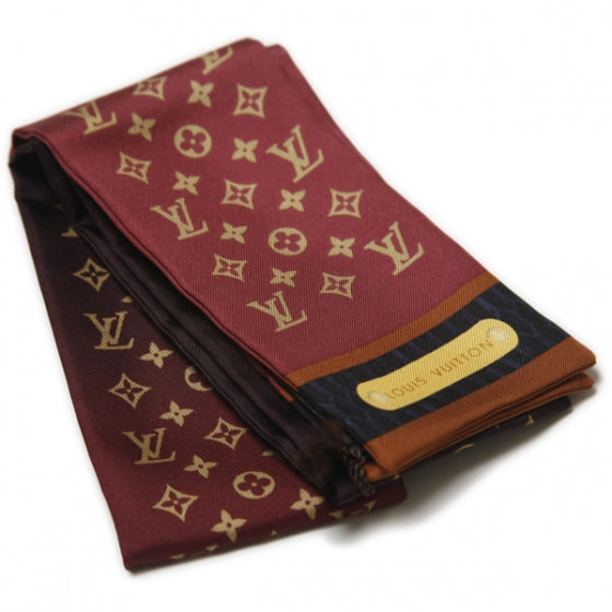 Louis Vuitton Silk Monogram Mirage Bandeau Bordeaux 4 of 6